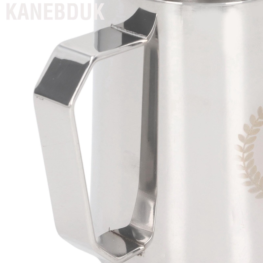 Kanebduk Milk Frothing Pitcher Stainless Steel Frother Jug Mixing Cup Pot for Coffee Drinks 450ml