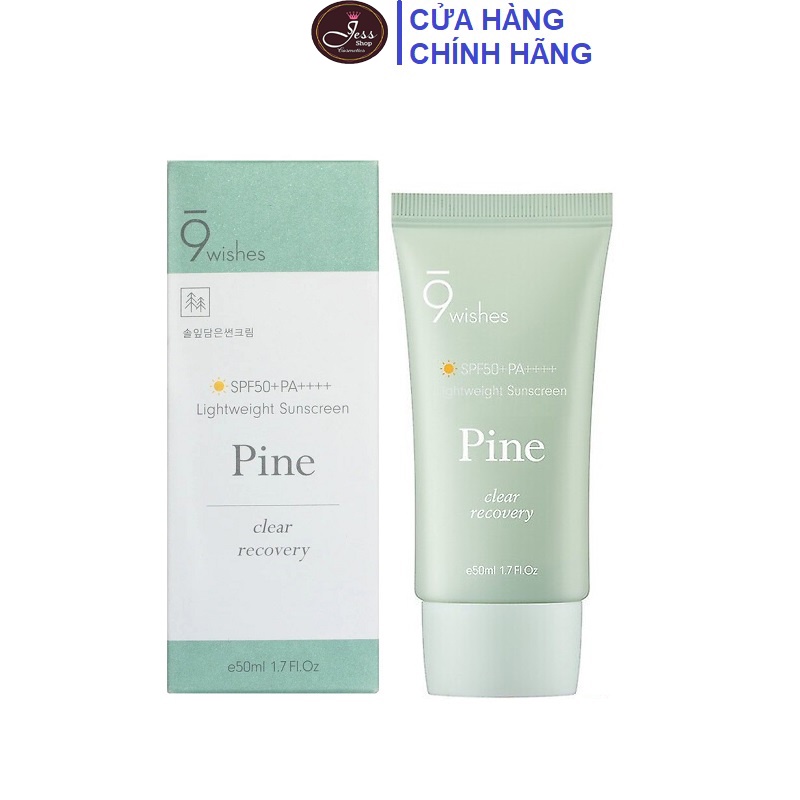 Kem Chống Nắng 9Wishes Pine Treatment Sunscreen SPF50+ PA++++ 50ml