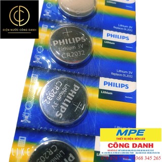 Pin minicell philips lithium cr2032 - 3v: vĩ 5 viên chính hãng