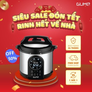 Nồi Áp Suất Điện Tử Đa Năng GUME Dung Tích 6L Chính Hãng Hàn Quốc Bảo Hành 24 Tháng Lỗi 1 Đổi 1,Tặng Sách Nấu Ăn Ngon