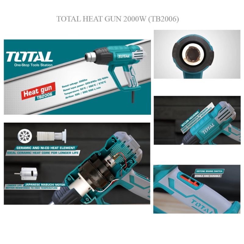 MÁY KHÒ  2000W CHÍNH HÃNG TOTAL MÃ: TB2006