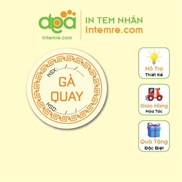 100 Tem Nhãn Giấy Decal Dán Intemre.com Bánh Trung Thu Hình Tròn 3cm - Mẫu 8