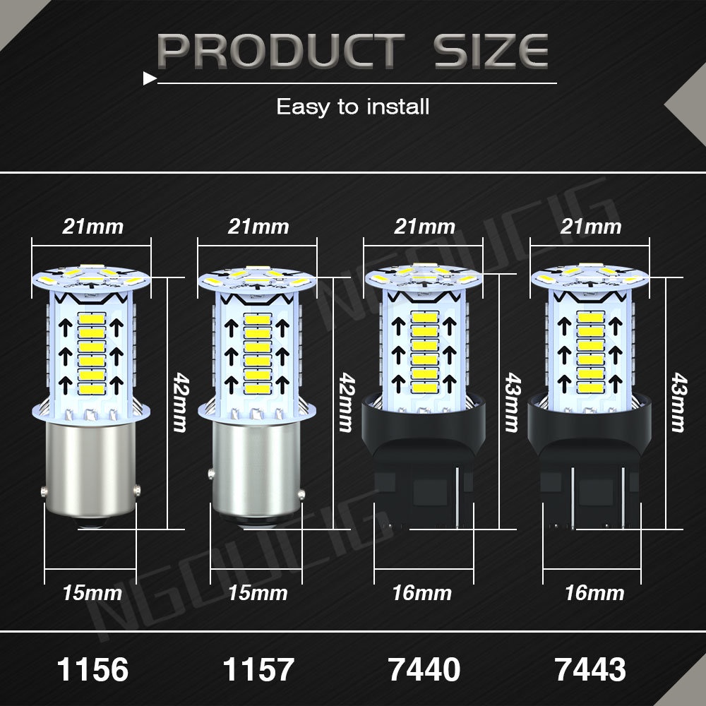 Bóng Đèn LED Tín Hiệu 1157 BAY15D P21 / 5W 1156 BA15S T20 7440 7443 Chất Lượng Cao
