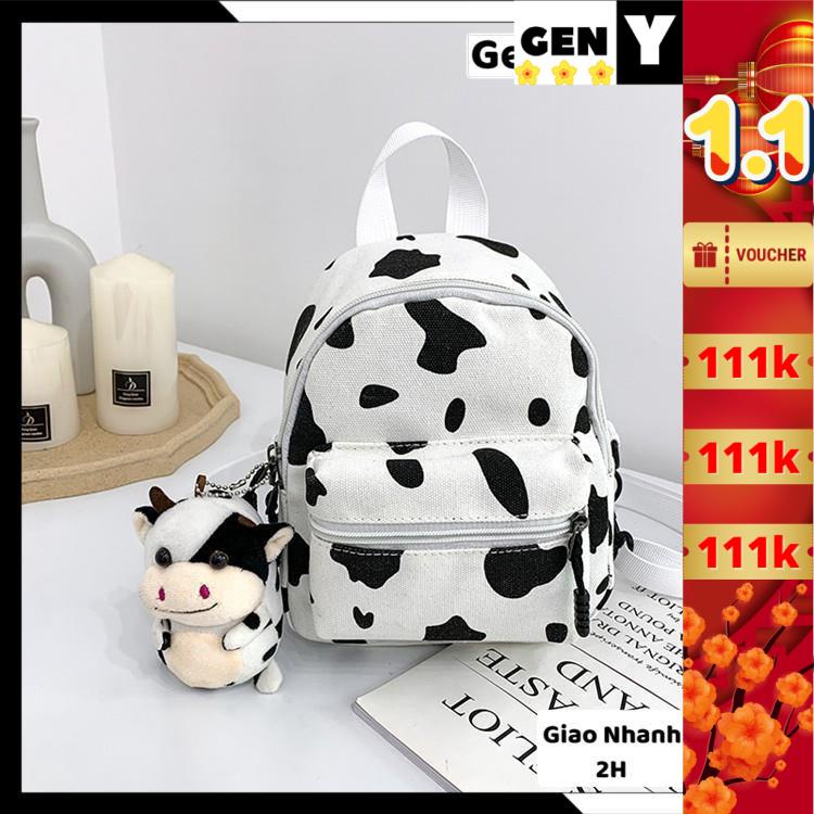 Balo Mini Bò Sữa Chất Da Phong Cách Dễ Thương Harajuku Cho Nữ (hàng Quảng Châu)