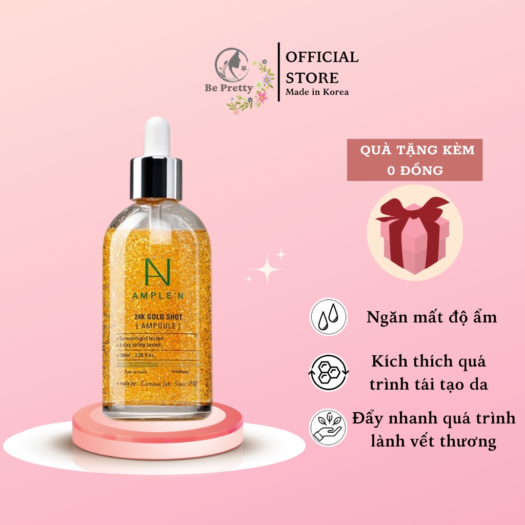 Tinh Chất Vàng Chống Lão Hóa Ample:N 24K Gold Shot Ampoule 100ml