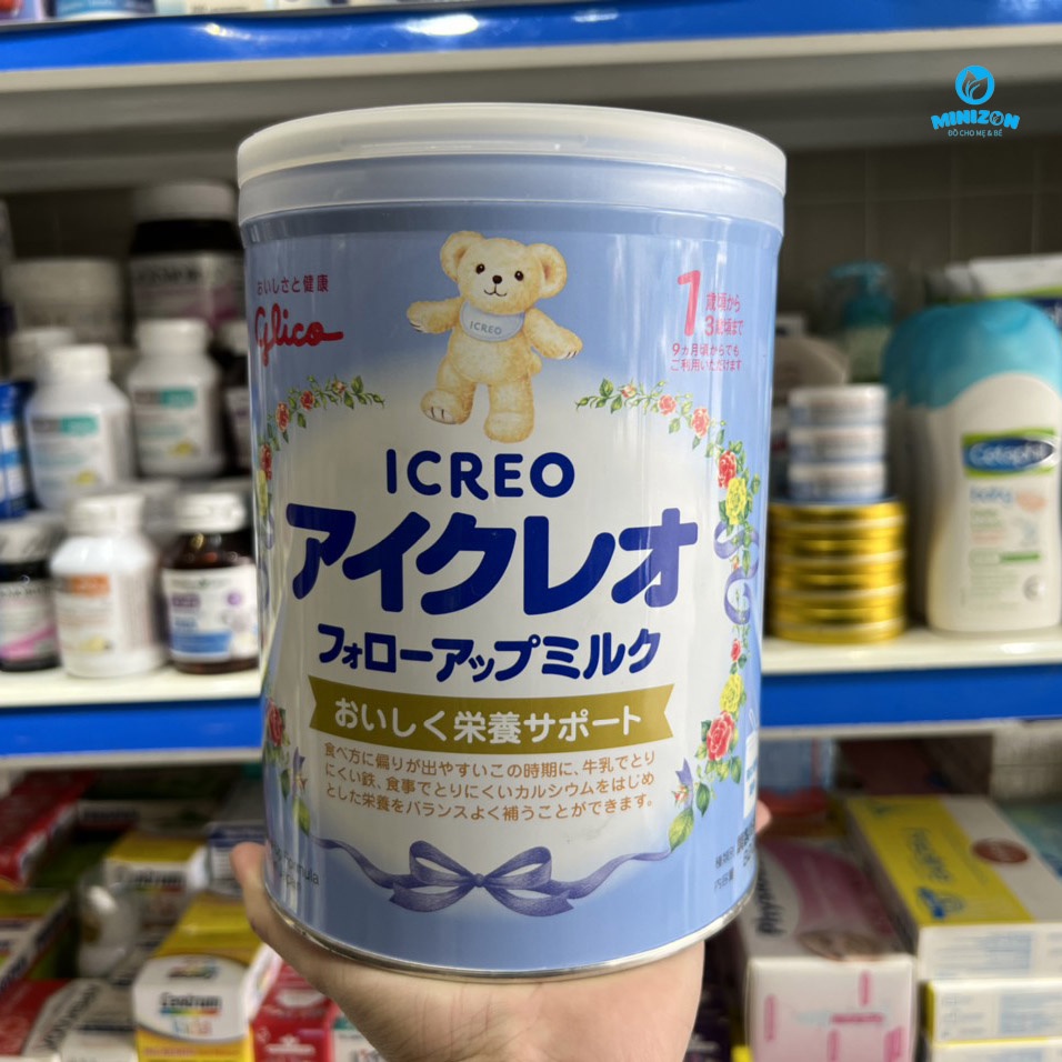 (CHUẨN NHẬT)Sữa Glico Icreo số 1 lon 820g cho trẻ 1-3 tuổi, nội địa Nhật