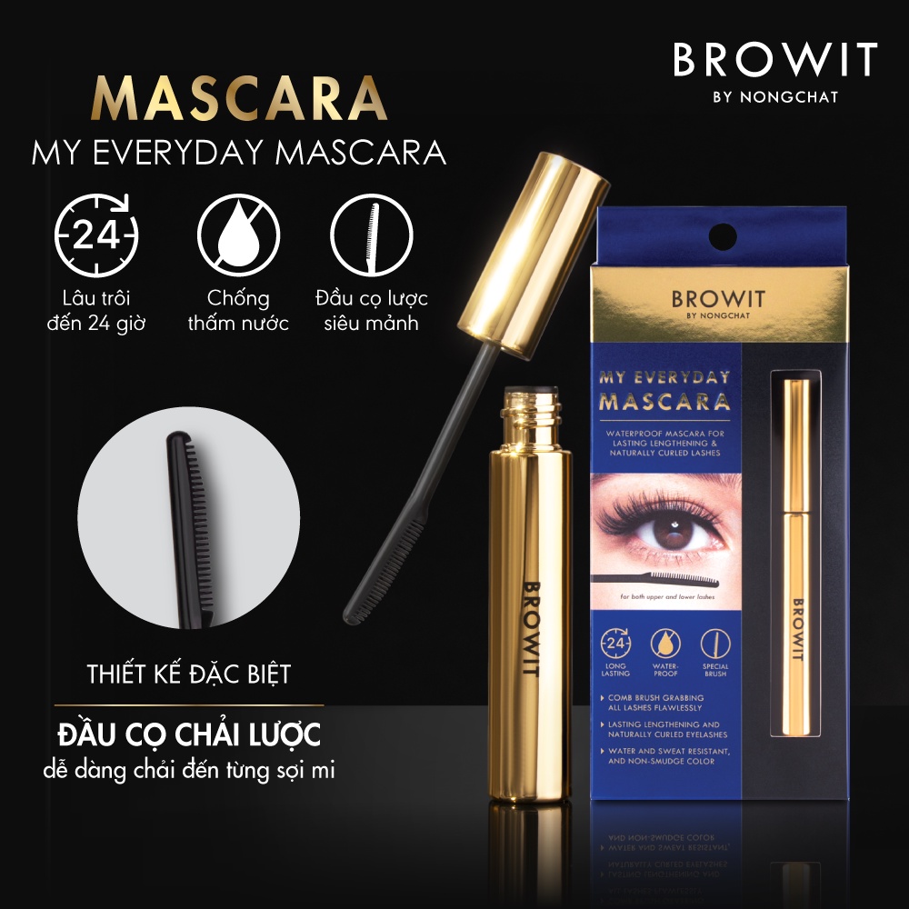 Combo Trang Điểm Mascara Nongchat My Everyday 5.5g và Nước Tẩy Trang Browit Professional Clean Eye & Lip Remover