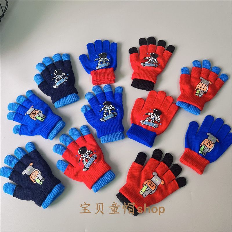 Găng Tay Năm Ngón Giữ Ấm Mùa Đông Dễ Thương Cho Bé