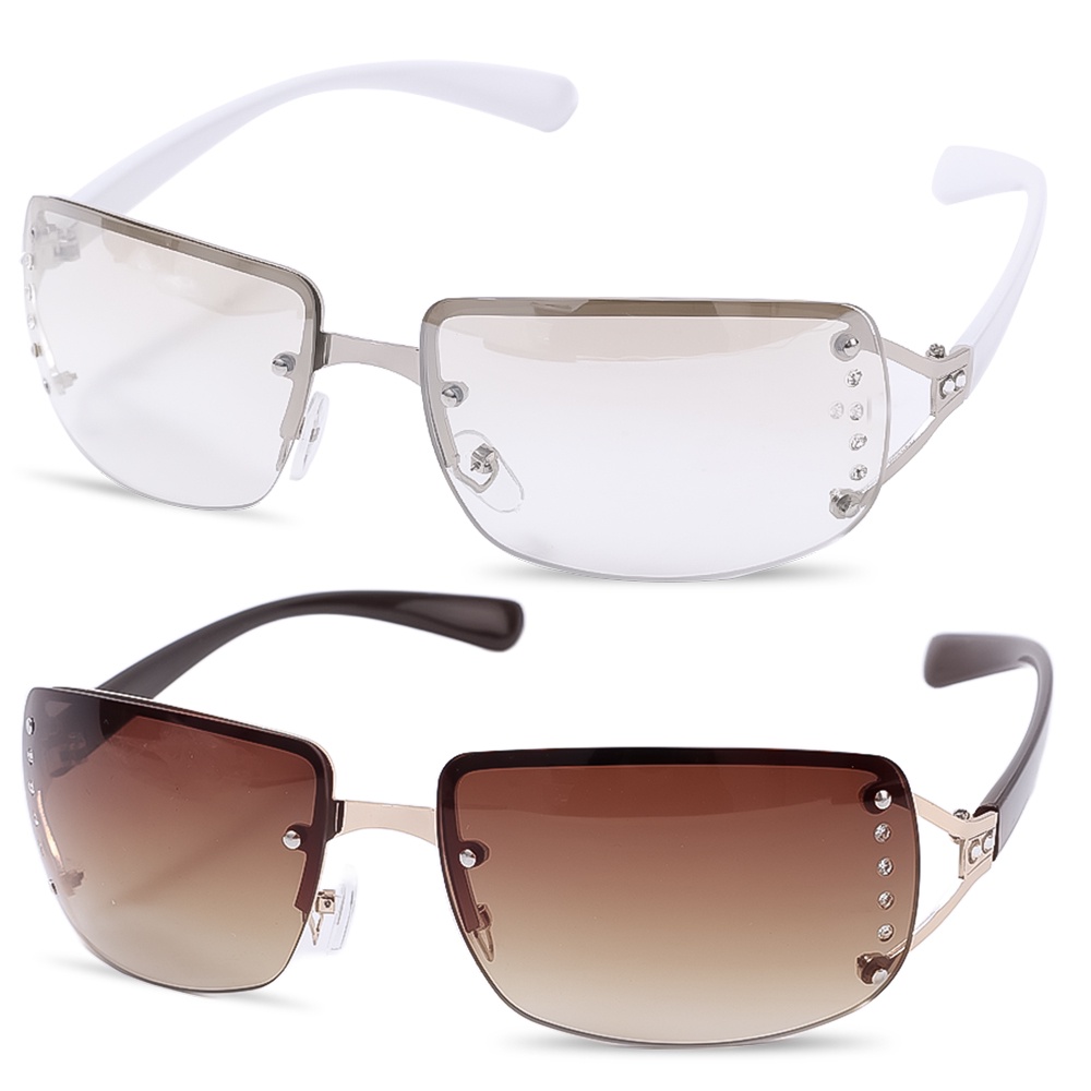 Kính Mát Không Gọng Chống Sương Mù An Toàn Dát Kim Cương Cổ Điển Hợp Thời Trang