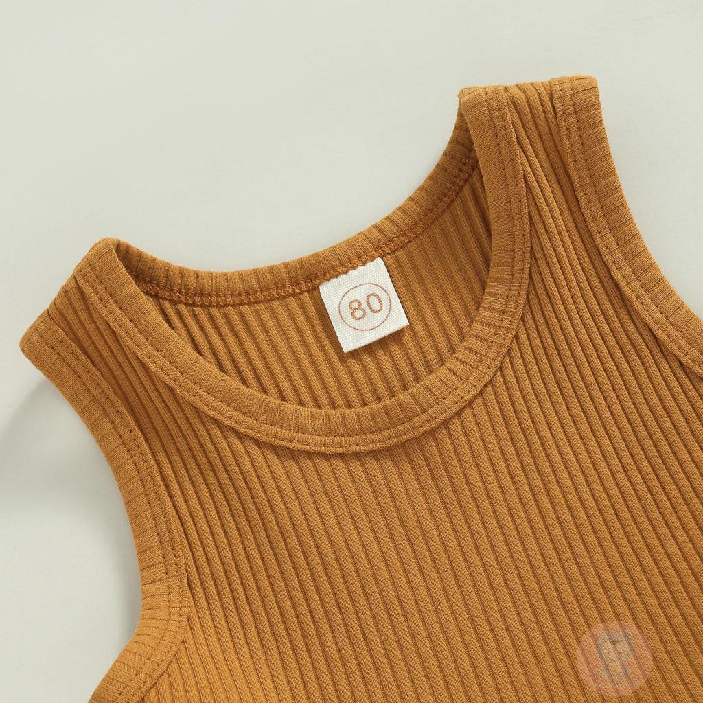 Đầm Sát Nách Cổ Tròn Dáng Chữ A Màu Trơn Thời Trang Mùa Hè Xinh Xắn Cho Bé Gái LAA6