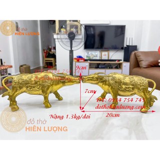 Đôi trâu ngũ phúc bằng đồng phong thủy
