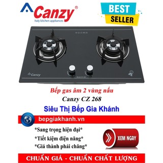 [HCM]Bếp gas âm 2 vùng nấu Canzy CZ 268