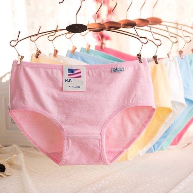 Quần Lót xuất Mỹ cao cấp_Quần Lót Cotton Màu Trơn Nữ