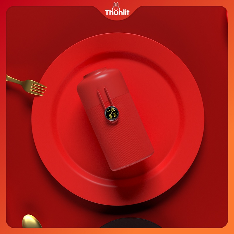 Máy phun sương tạo độ ẩm di động để bàn Thunlit 350ml áp dụng cho bàn học tập văn phòng Gradient 7 màu Máy lọc không khí nhẹ RGB Giáng sinh và năm mới