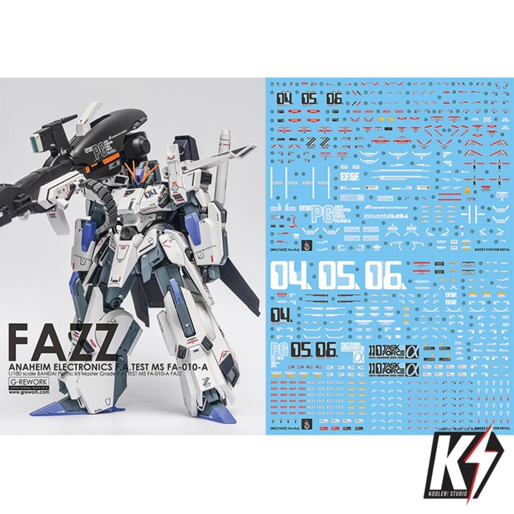 Decal Waterdecal CG MG Fazz Ver.Ka Decal Nước Cho Khối Xây Dựng Gundam Mô Hình Nhựa Khác Nhau