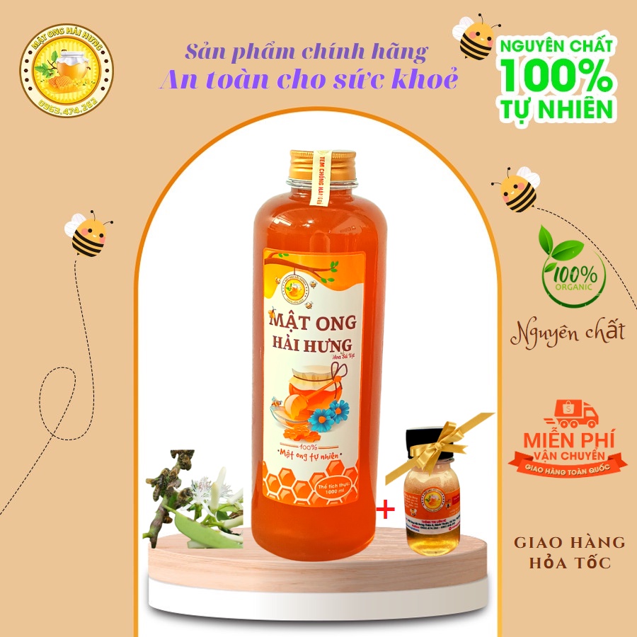 Mật Ong Hoa Sú Vẹt Hải Hưng Nguyên Chất 1000-500-330ml