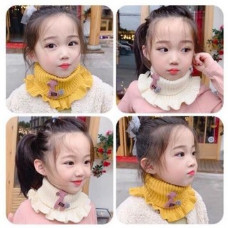 Khăn len ống cổ bèo cho bé