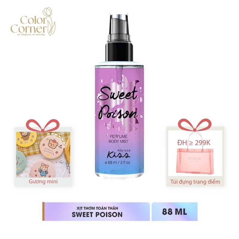 Xịt Thơm Toàn Thân Hương Nước Hoa Malissa Kiss - Hương Sweet Poison 88ml