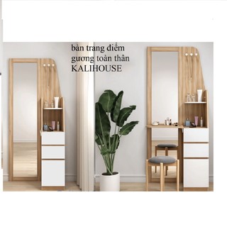 Bàn trang điểm hiện đại kiêm gương soi toàn thân