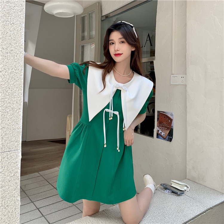 IELGY IELGY Đầm Ngắn Tay Thời Trang Phong Cách niche Hepburn Cho Nữ