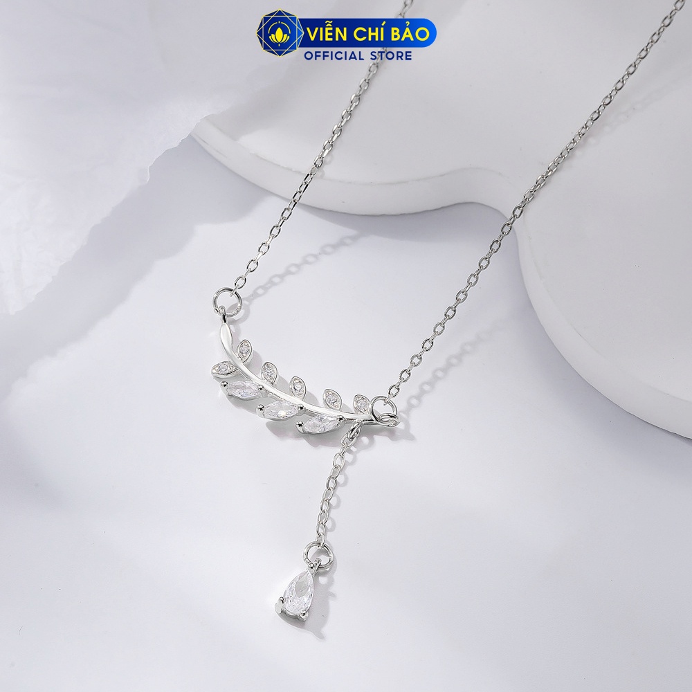 Dây chuyền bạc nữ mặt lá dương xỉ chất liệu bạc 925 thời trang phụ kiện trang sức nữ Viễn Chí Bảo D400238