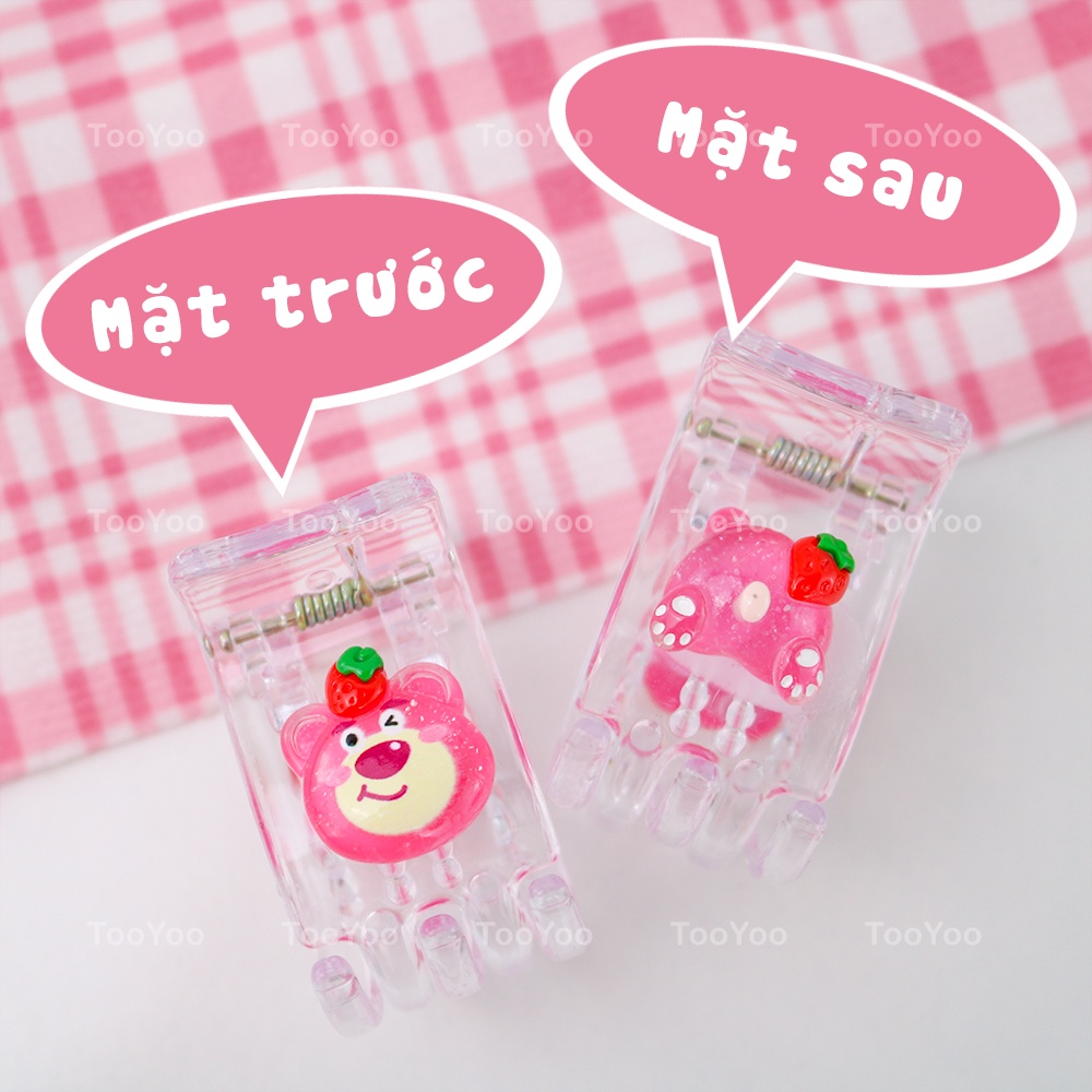 Kẹp tóc càng cua 5 răng Gấu Dâu Lotso dễ thương cute TY0331