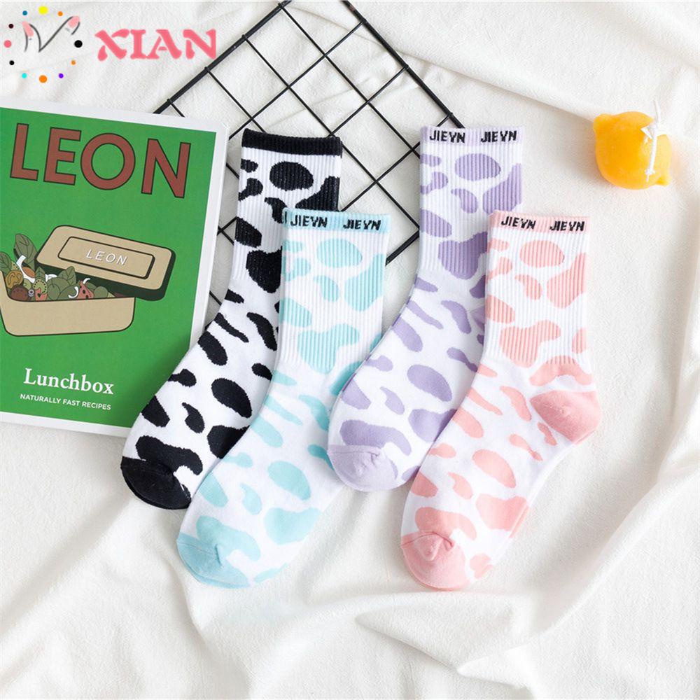 Vớ Bò Xiatin Mềm Mại Phong Cách Harajuku Giản Dị Dành Cho Thanh Thiếu Niên / Người Lớn