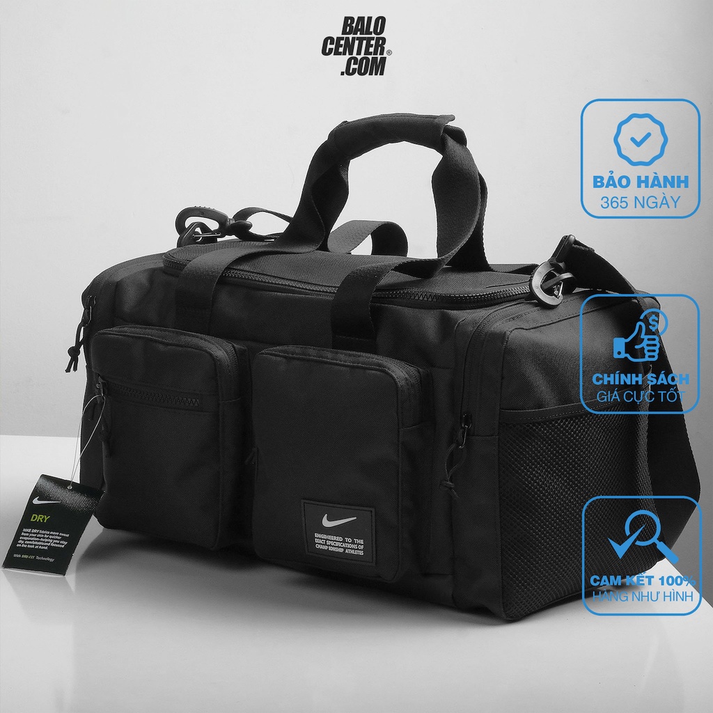 Túi Du Lịch, Túi Trống Thể Thao Tập Gym Đựng Giày Chống Thấm Nước Nike Utility Power Training Duffel CK2795-010