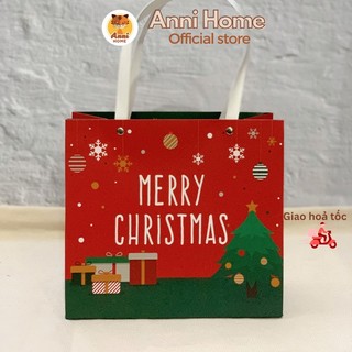 Túi đựng quà Noel sang trọng tinh tế (hoạ tiết Giáng Sinh dùng đựng quà tặng xinh xắn)