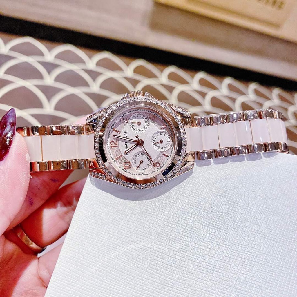 Đồng Hồ Nữ Michael Kors MK6175 Màu Rose Gold cực xinh size 32mm