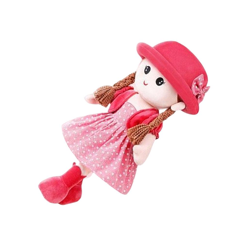 Búp Bê Nhồi Bông Mềm Đội Mũ Tháo Rời Được Trang Trí Nhà Cửa