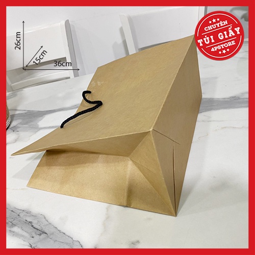10 TÚI KRAFT NÂU NHẠT 36X26X15CM  - TÚI NGANG
