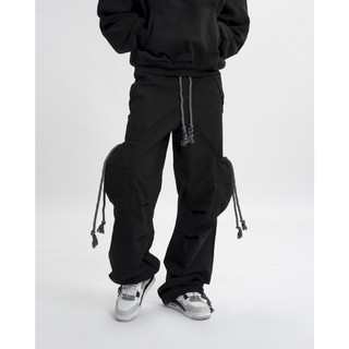 Quần stressmama DRAWSTRING CARGO PANTS - BLACK