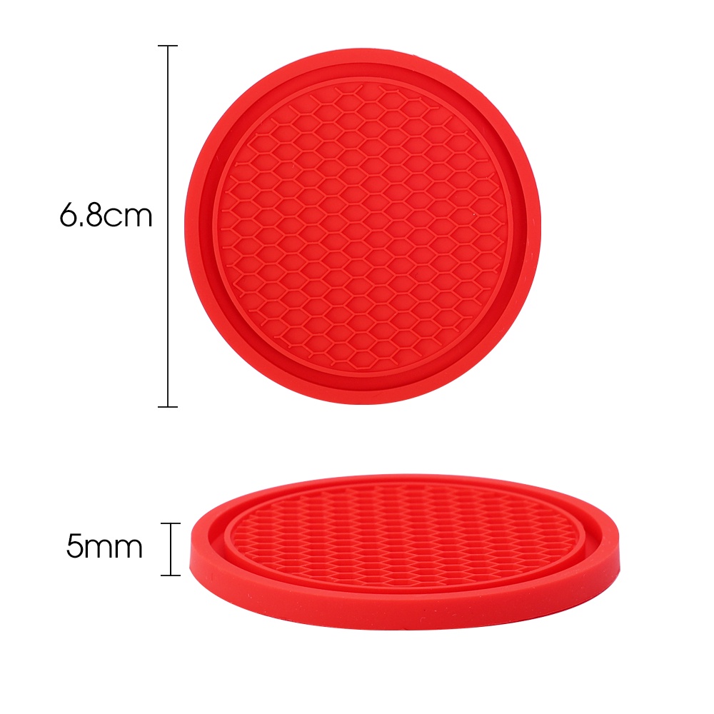 Đế Lót Cốc Nước Cách Nhiệt Chống Trượt Nhiều Màu Hình Tròn Trang Trí Nội Thất Xe Hơi
