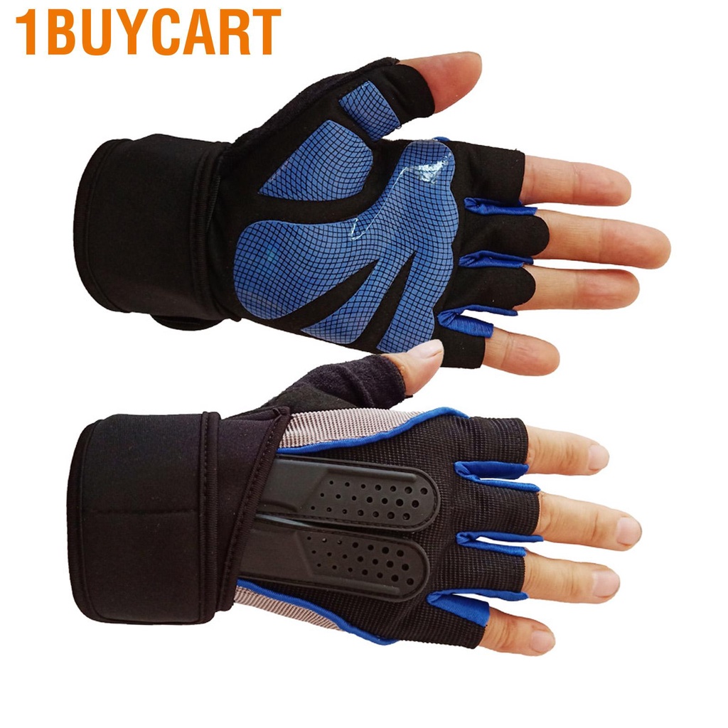 1buycart Workout Gloves Half Finger Breathable Anti Slip Quick Release Safe Humanized Unisex Exercise