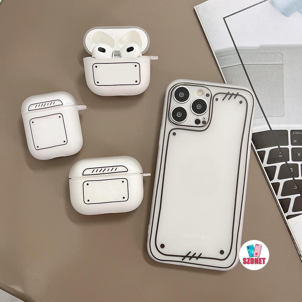 Ốp Điện Thoại TPU Mềm Họa Tiết Nhãn Hiệu Phác Thảo Cho iPhone 14 13 12 11 Pro Max XS XR X 8 7 Plus