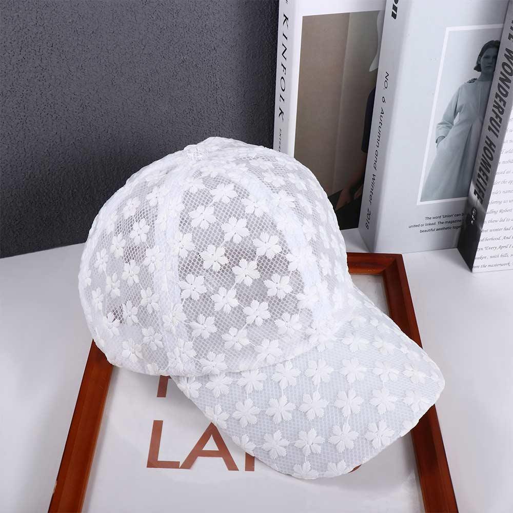 Nón Lưỡi Trai Phối Lưới Thoáng Khí In Hoa Sau Lưng2Life Kiểu Hip-Hop Hàn Quốc Cho Nữ
