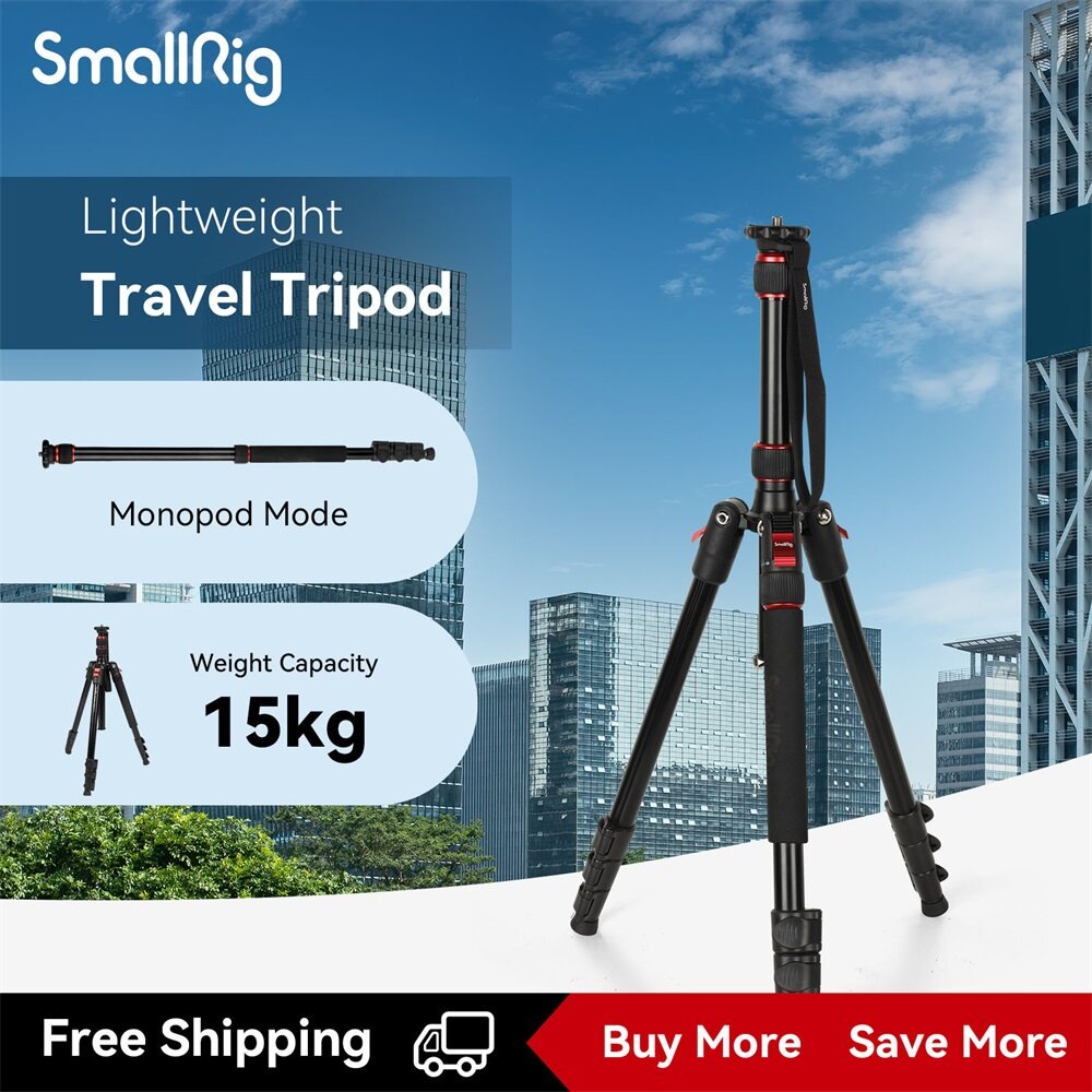 SmallRig Chân máy 68 ", Chân máy nhôm có thể gập lại & Monopod, Tương thích với Đầu Video 1 / 4" -20