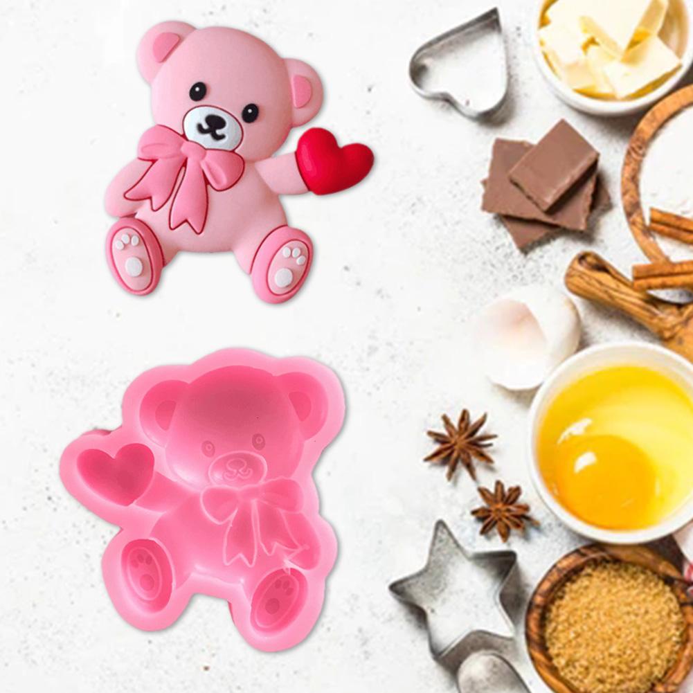 Khuôn Silicone Làm Bánh Hình Đầu Gấu Teddy Xinh Xắn Y4V2