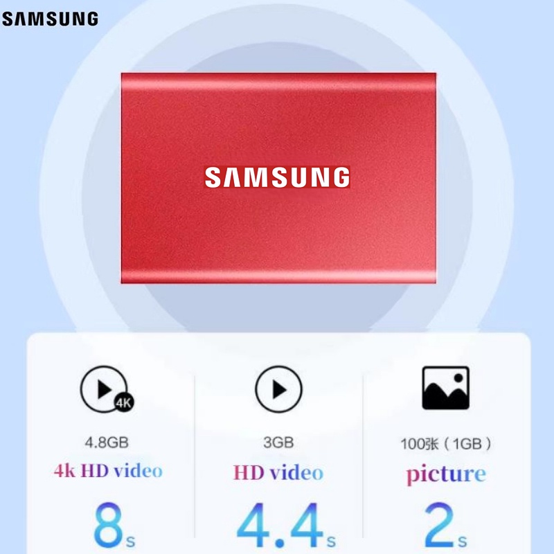 SAMSUNG Ổ Cứng Ngoài SSD 16TB / 8TB / 4TB USB 3.1 Type-C SSD 1TB / 2TB / 500GB HD