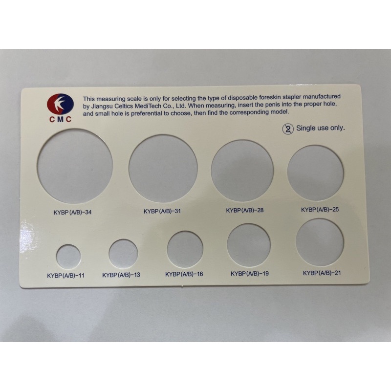 Thước đo máy cắt bao quy đầu