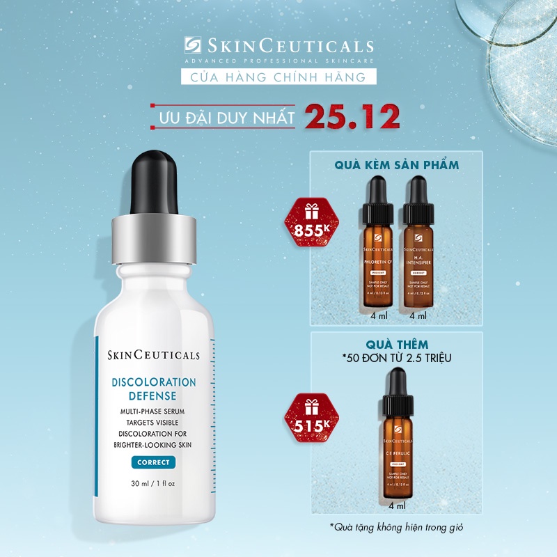 Skinceuticals Discoloration Defense làm mờ vết nám, làm sáng và đều màu da 30ml