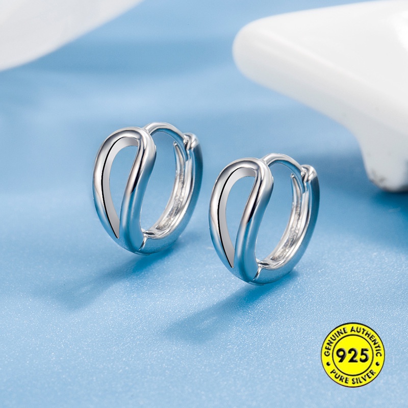 Khuyên Tai Dạng Kẹp Hình Giọt Nước Rỗng Đơn Giản Thời Trang Thu Đông U1435