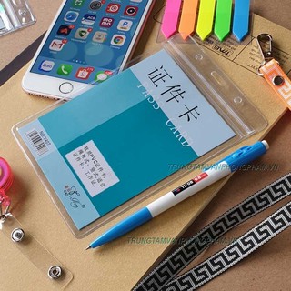 Thẻ đeo bảng tên nhựa dẻo 407 siêu to, kích thước lớn 9.5cm x 13,5cm