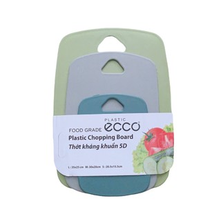 Set 3 thớt nhựa kháng khuẩn ECCO nhiều màu