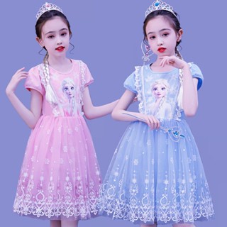 Đầm Snow and Ice Romance Công chúa Aisha Đầm mùa hè cho bé gái Đầm sinh nhật trẻ em Đầm công chúa thời trang