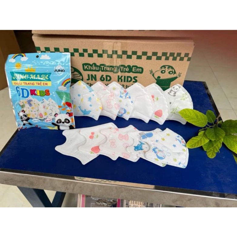 Bán sỉ thùng 300 chiếc Khẩu Trang 6D Mask TRẺ EM JUNO