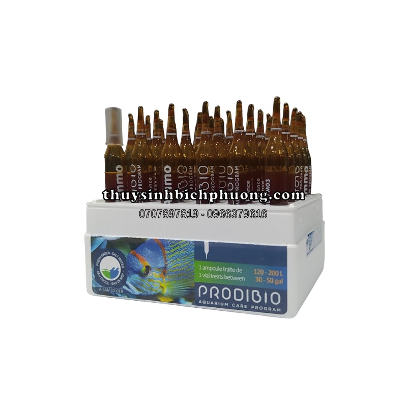 1 ỐNG PRODIBIO STOP AMMO CHÍNH HÃNG PHÁP - KHỬ ĐỘC NƯỚC CHO BỂ CÁ NƯỚC MẶN VÀ NƯỚC NGỌT