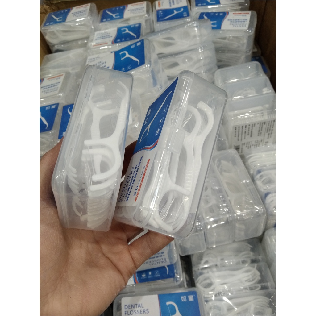 Hộp 50 cây tăm chỉ nha khoa siêu sắc siêu tiện lợi