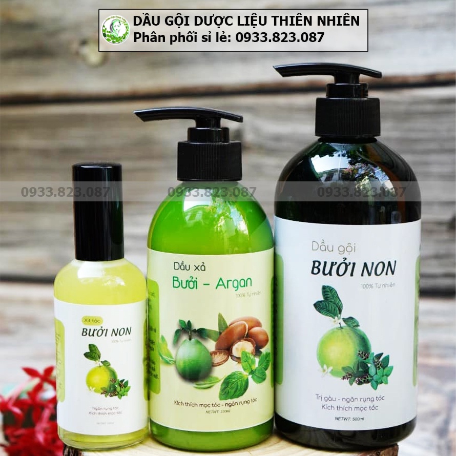COMBO 3 Dầu gội bưởi non cho mẹ sau sinh giảm rụng tóc, kích mọc tóc con nhanh chóng, nuôi tóc chắc khỏe từ gốc tới ngọn